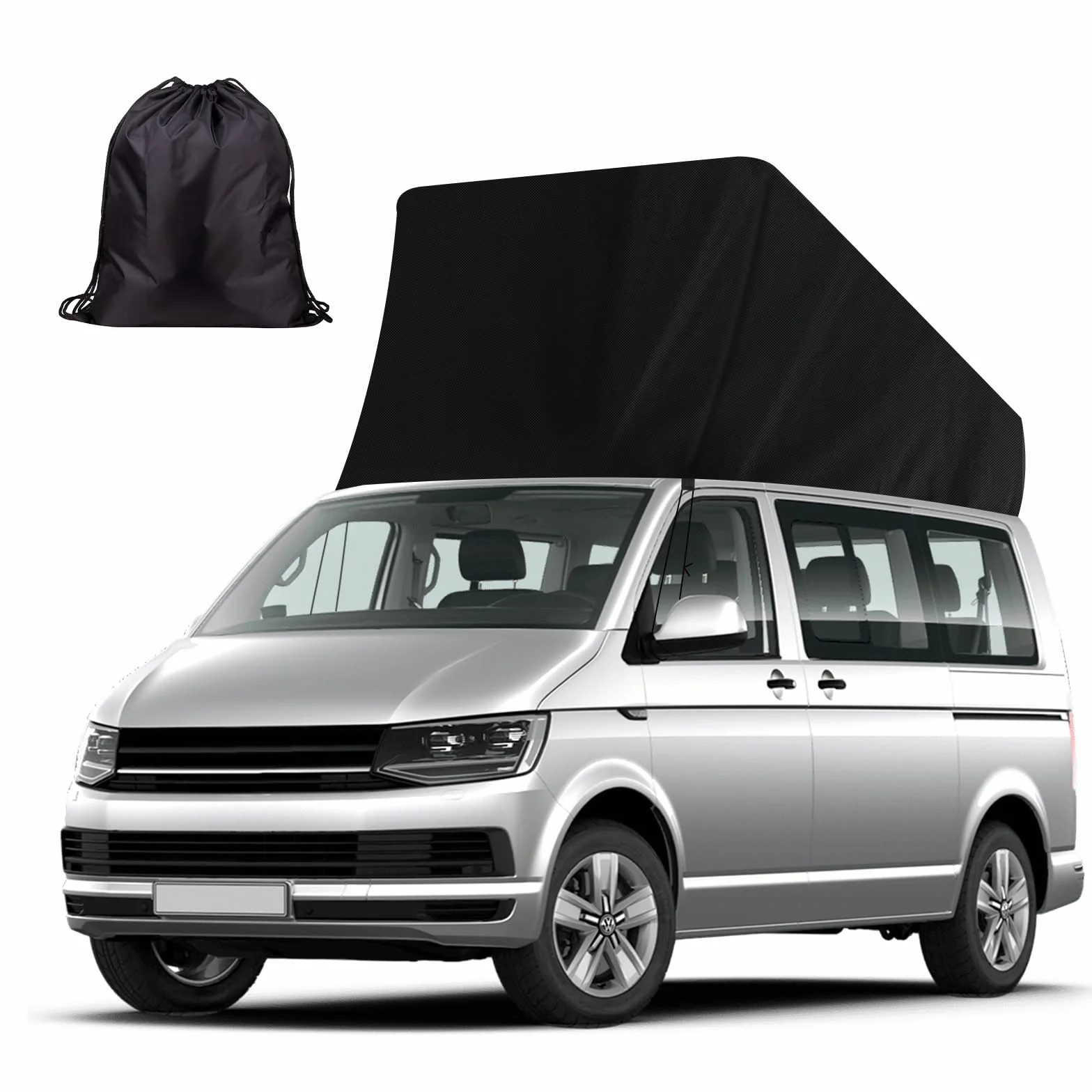 Osłona dachowa, zamiennik do VW T5 T6, tkanina Oxford 600D, czarna, ochrona przed warunkami atmosferycznymi, namiot dachowy Pop Top, namiot dachowy do rozkładanego dachu, na kemping, czapkę,