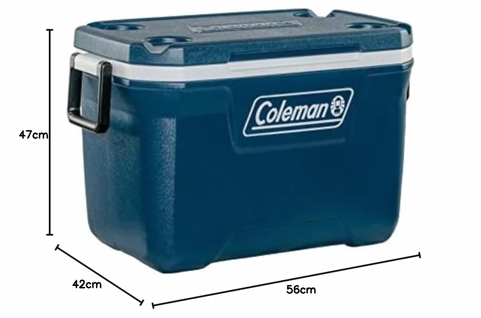 Coleman Xtreme Cooler Box | Duży pojemnik na lód o wysokiej wydajności, izolacja z pianki poliuretanowej | pozostaje chłodna przez kilka dni, przenośna lodówka, z uchwytami i kółkami