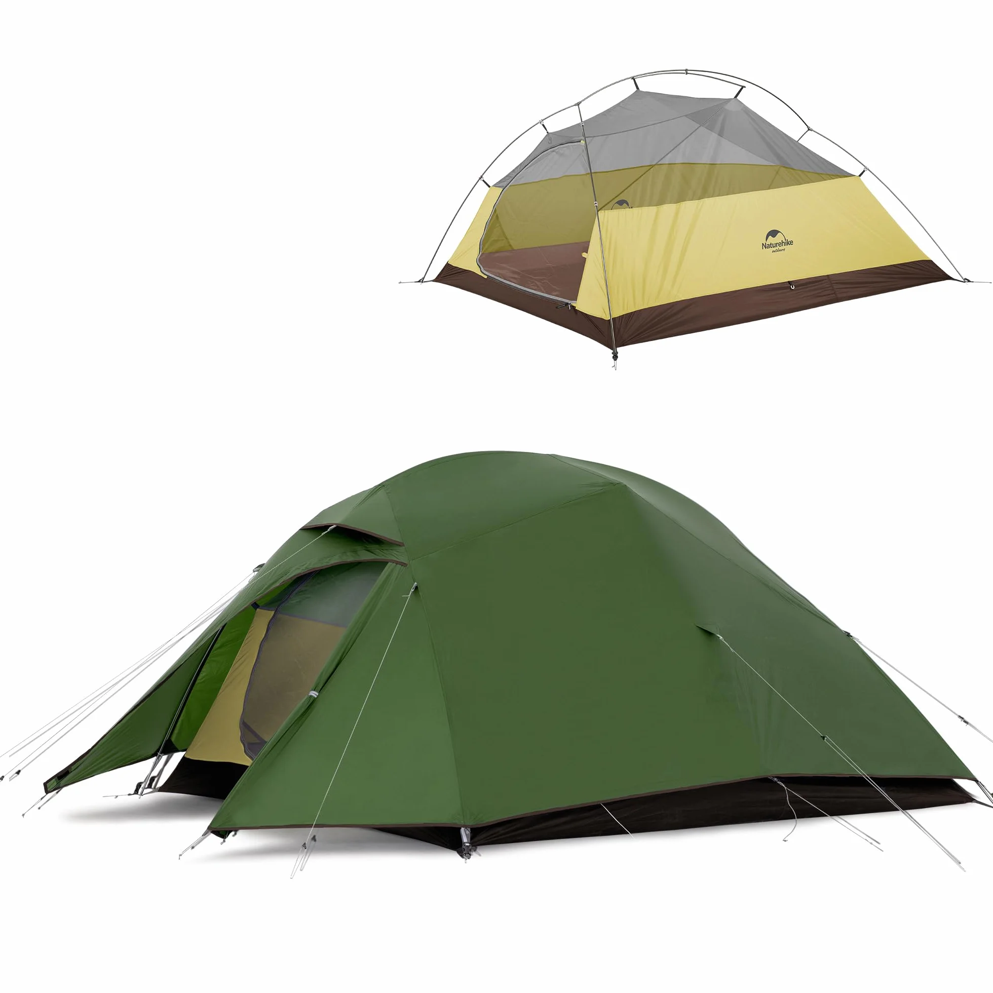 Naturehike Cloud-up Ultralight 3-Osobowy Plecak z Plecakiem Podwójny Wodoodporny Namiot Kempingowy