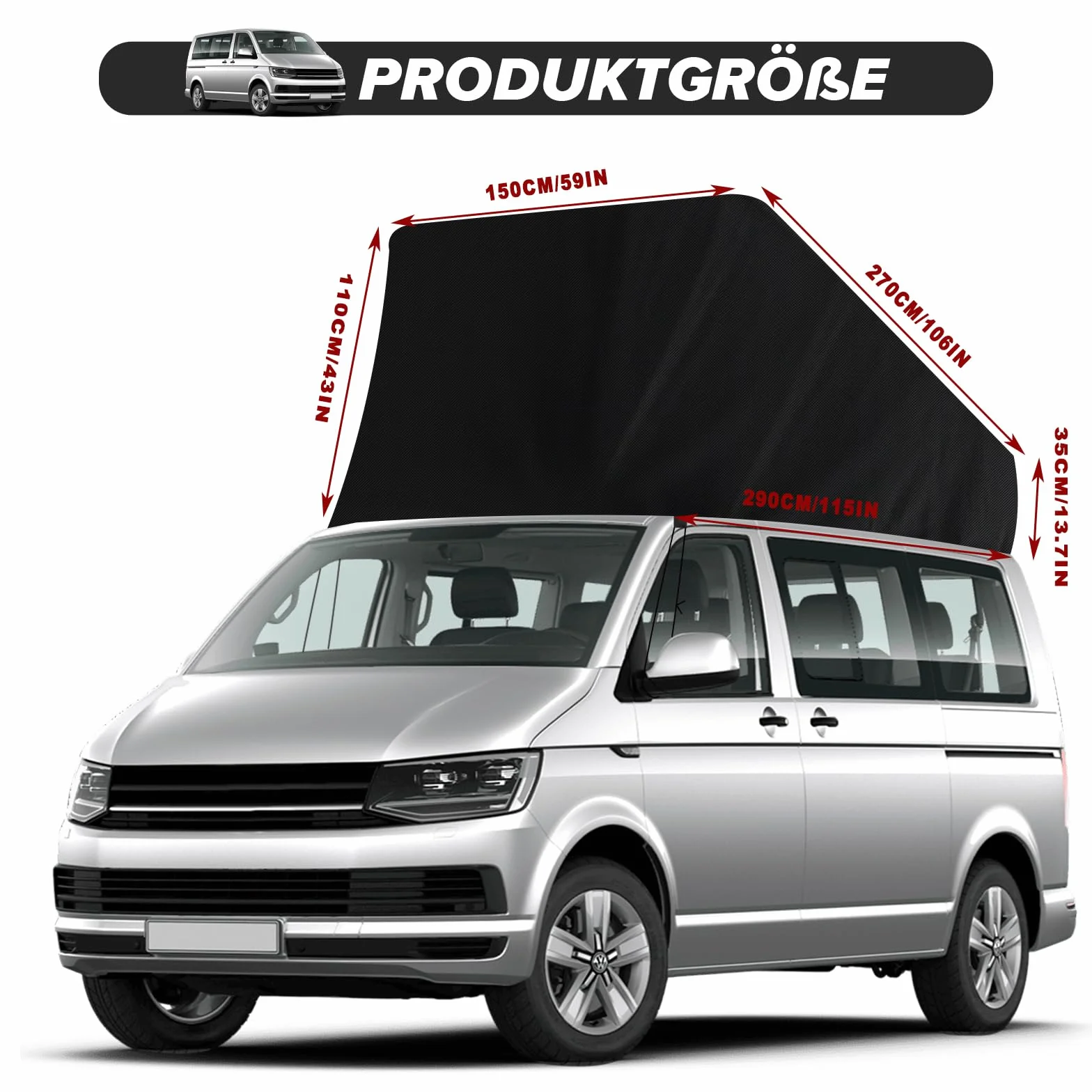 Osłona dachowa, zamiennik do VW T5 T6, tkanina Oxford 600D, czarna, ochrona przed warunkami atmosferycznymi, namiot dachowy Pop Top, namiot dachowy do rozkładanego dachu, na kemping, czapkę,