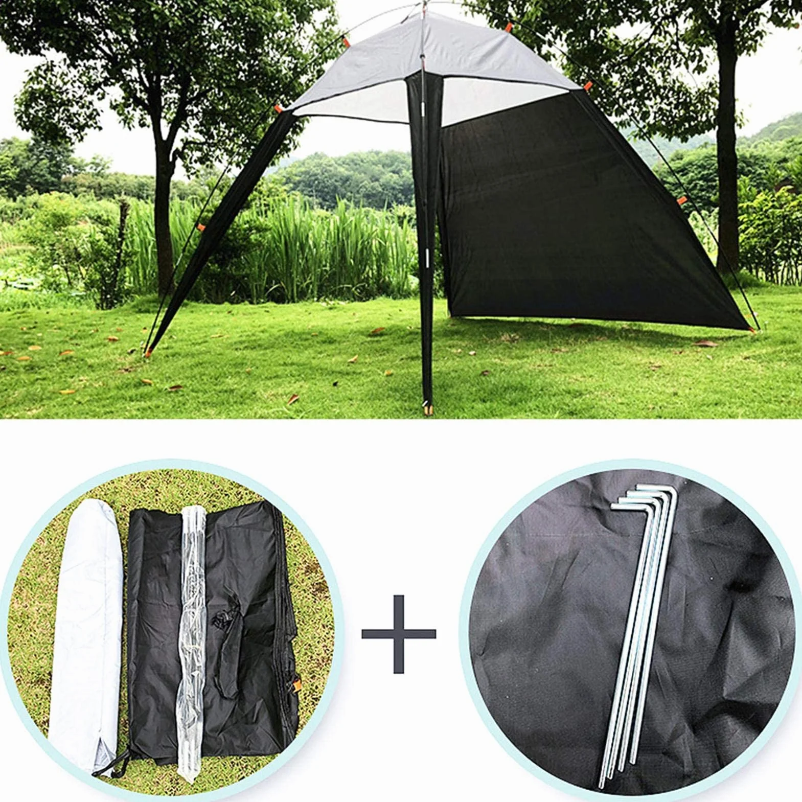 Camping Plażowy Składany Namiot Przeciwsłoneczny Ochrona Przeciwsłoneczna Namiot Turystyczny Pokrywa Na Łodzie Pokrywa Wędkarska Lekki I Przenośny Oddychający Parasol Słoneczny Do Kempingu