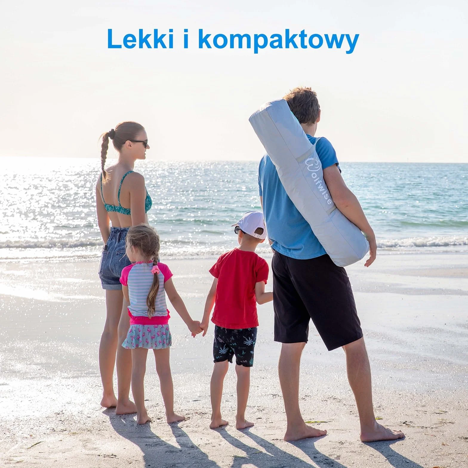 Wolfwise 3-4 Osobowy Namiot Plażowy Idealny w Góry Upf 50+ Przenośny Natychmiastowy z Parasolem Przeciwsłonecznym Z Przedłużonym Przedsionkiem Zapinanym Na Zamek, Miętowa zieleń
