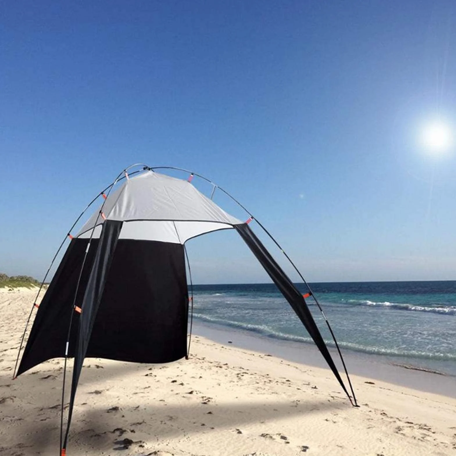 Camping Plażowy Składany Namiot Przeciwsłoneczny Ochrona Przeciwsłoneczna Namiot Turystyczny Pokrywa Na Łodzie Pokrywa Wędkarska Lekki I Przenośny Oddychający Parasol Słoneczny Do Kempingu