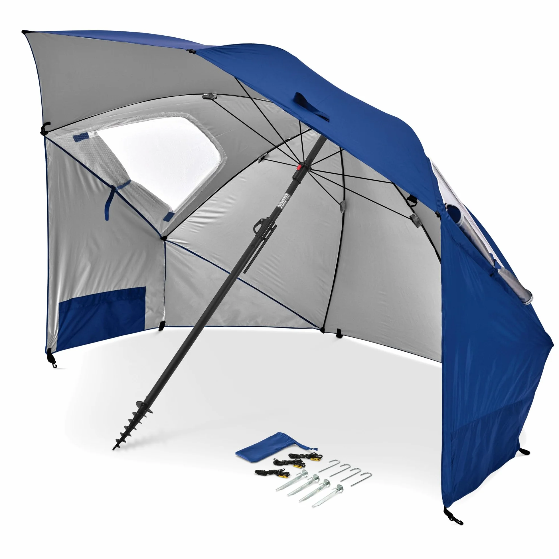 Sport-Brella Premiere UPF 50+ ochrona przed słońcem i deszczem (8 stóp), Premiere Blue