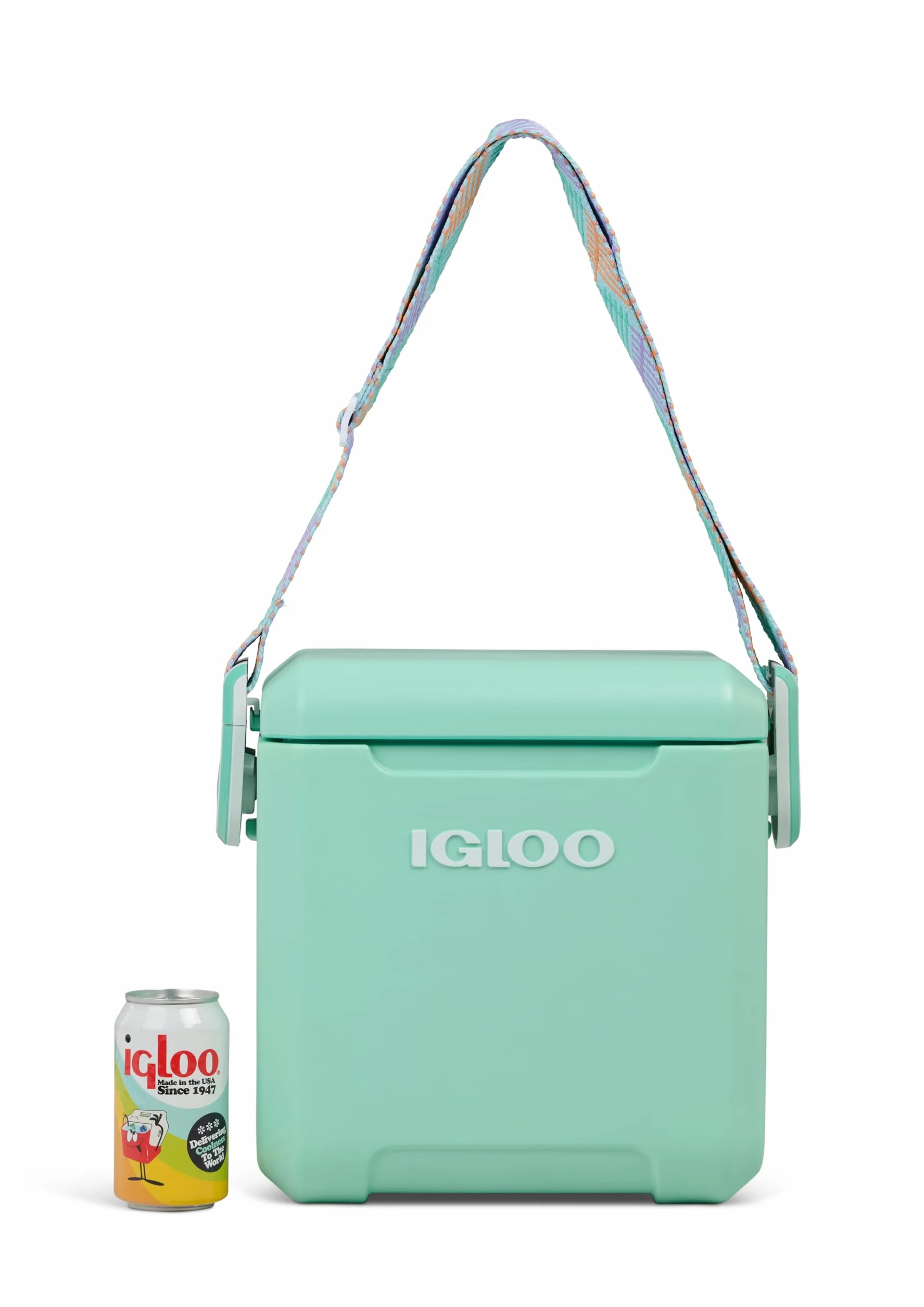 IGLOO Tag‑Along Too Pasywna lodówka 10 L – Lekka przenośna chłodziarka na kemping, piknik, plażę & czas wolny – Kompaktowe 10 L z paskiem, trwała & łatwa w czyszczeniu