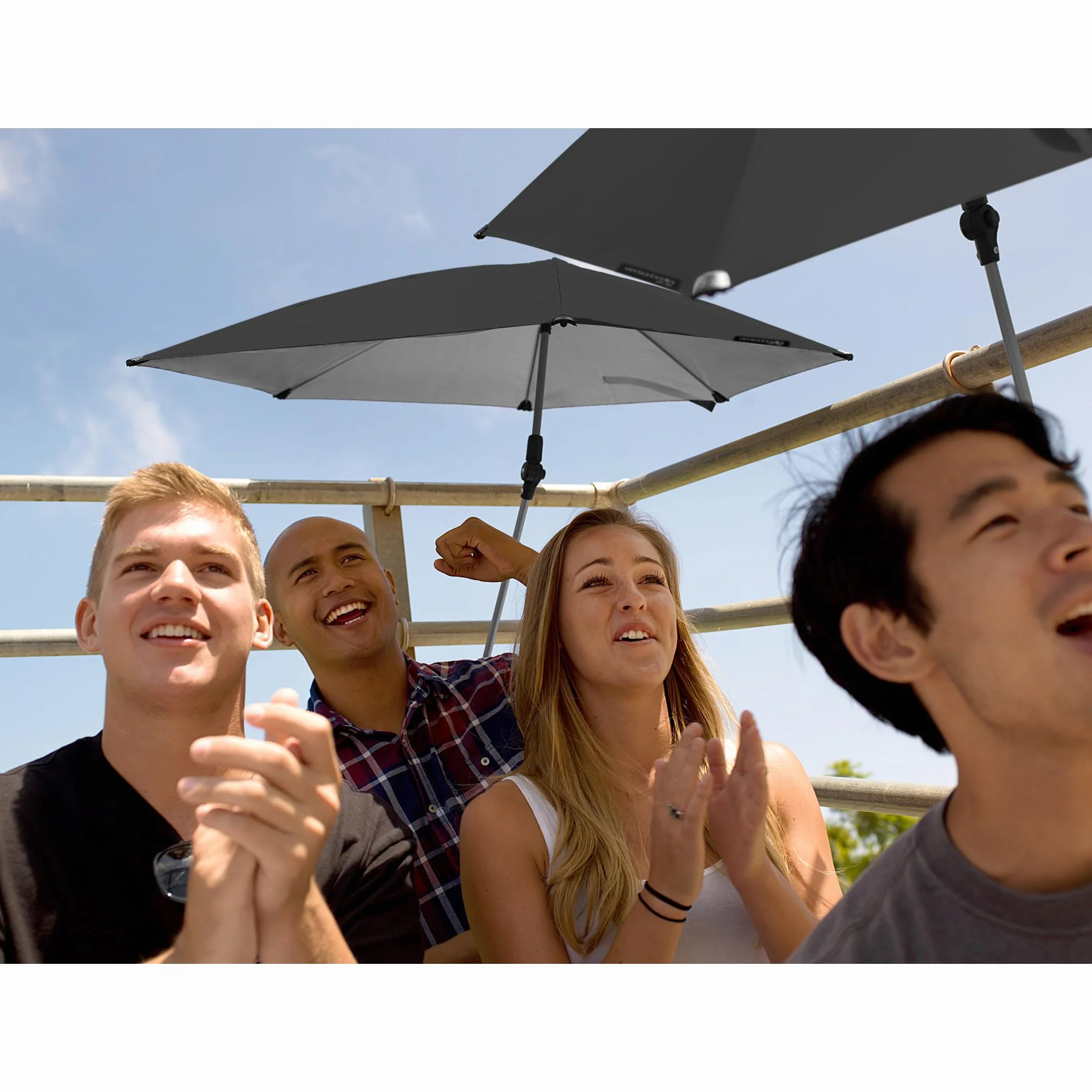 Versa-Brella Regulowany parasol przeciwsłoneczny o 360 stopni, z podszewką UPF 50+, na krzesła, lekki i łatwy w instalacji, 107 cm, na plażę, kemping, taras, do aktywności sportowych i wózków