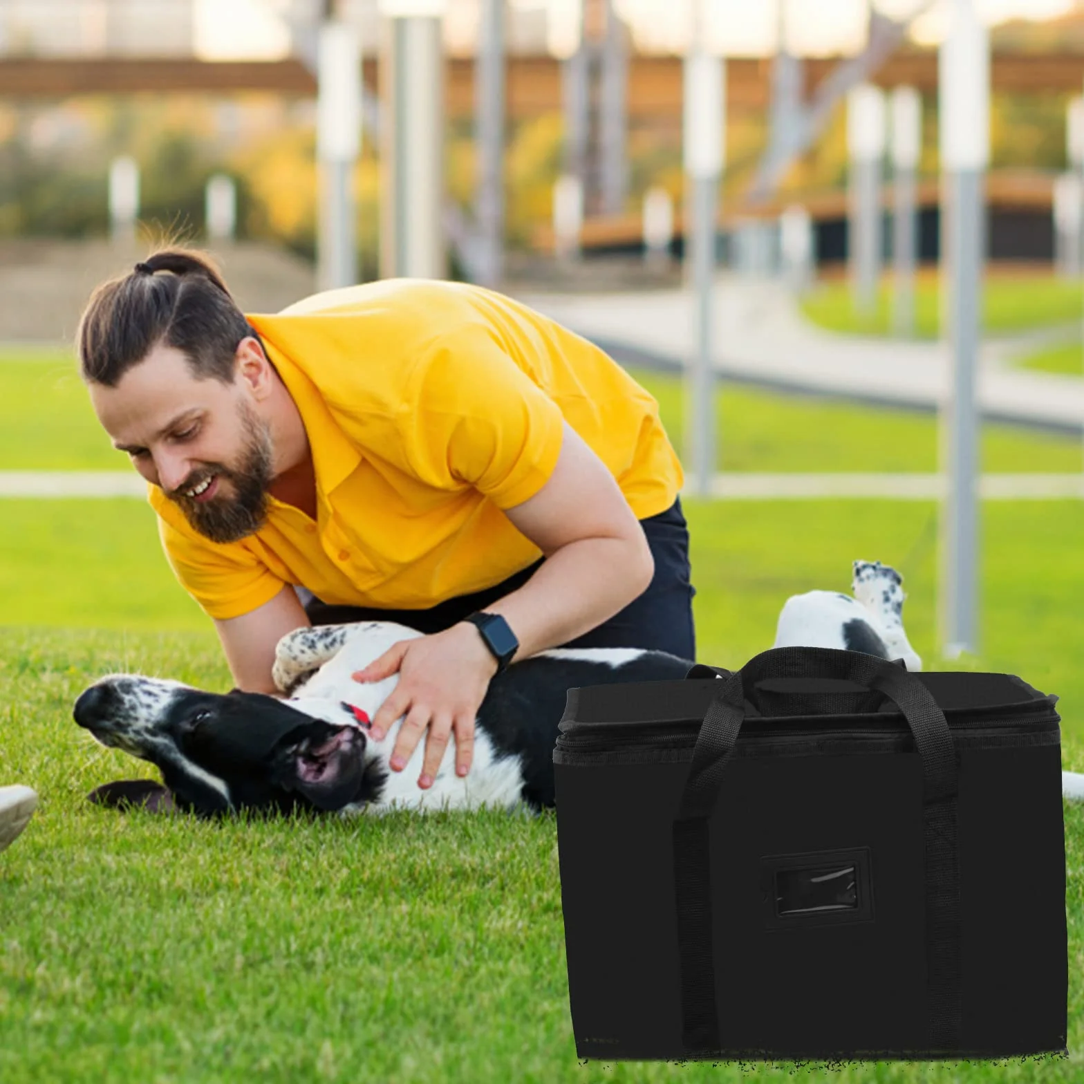 Torba chłodząca, duża, 40 l, trwała, termoizolacyjna, składana, na plażę, zakupy, piknik, kemping, grill, do aktywności na świeżym powietrzu, zamrażania, samochodu, w podróży