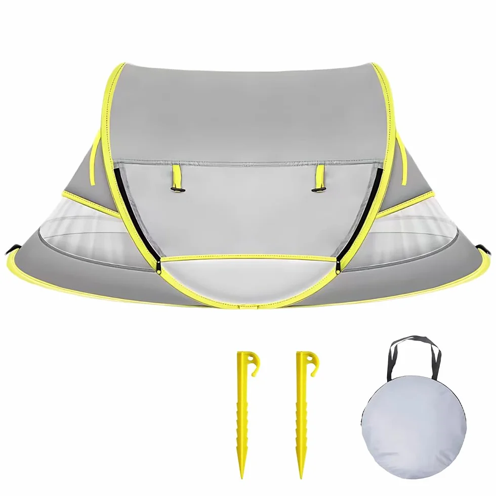 NAVESO Namiot plażowy dla niemowląt, namiot plażowy typu pop-up, ochrona przed promieniowaniem UV UPF 50+, przenośny namiot plażowy typu pop-up, namiot plażowy, namiot samorozkładający się na plażę