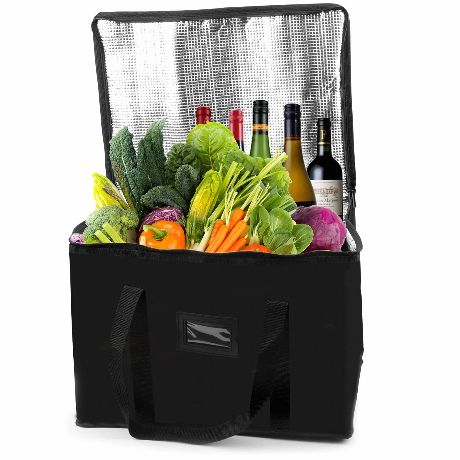 Torba chłodząca, duża, 40 l, trwała, termoizolacyjna, składana, na plażę, zakupy, piknik, kemping, grill, do aktywności na świeżym powietrzu, zamrażania, samochodu, w podróży