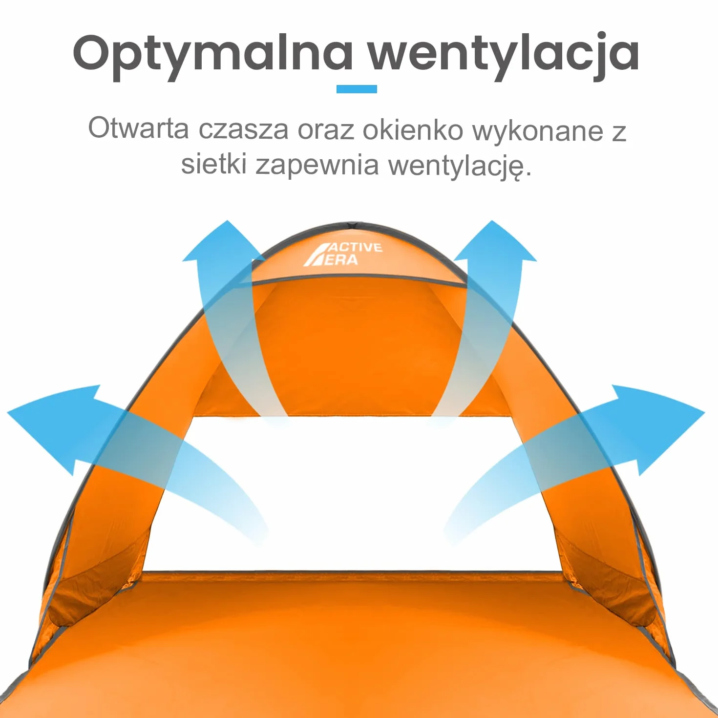 Namiot Plażowy Pop-Up, Samorozkładający, 2 3 Osobowy, Ogrodowy Dla Dzieci Na Plażę Dorosłych, Kempingowy Rozkładany Lekki Przeciwsłoneczny UPF 50+, z Moskitierą, Osłona przed Promieniowaniem, Pomarańczowy