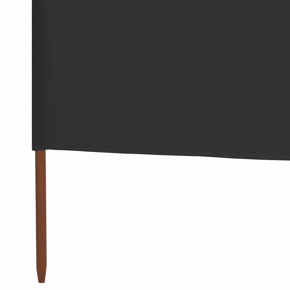 ShGaxin 3-panelowy parasol plażowy z tkaniny szary antracyt 400x160cm, wiatrówka plażowa, markiza plażowa