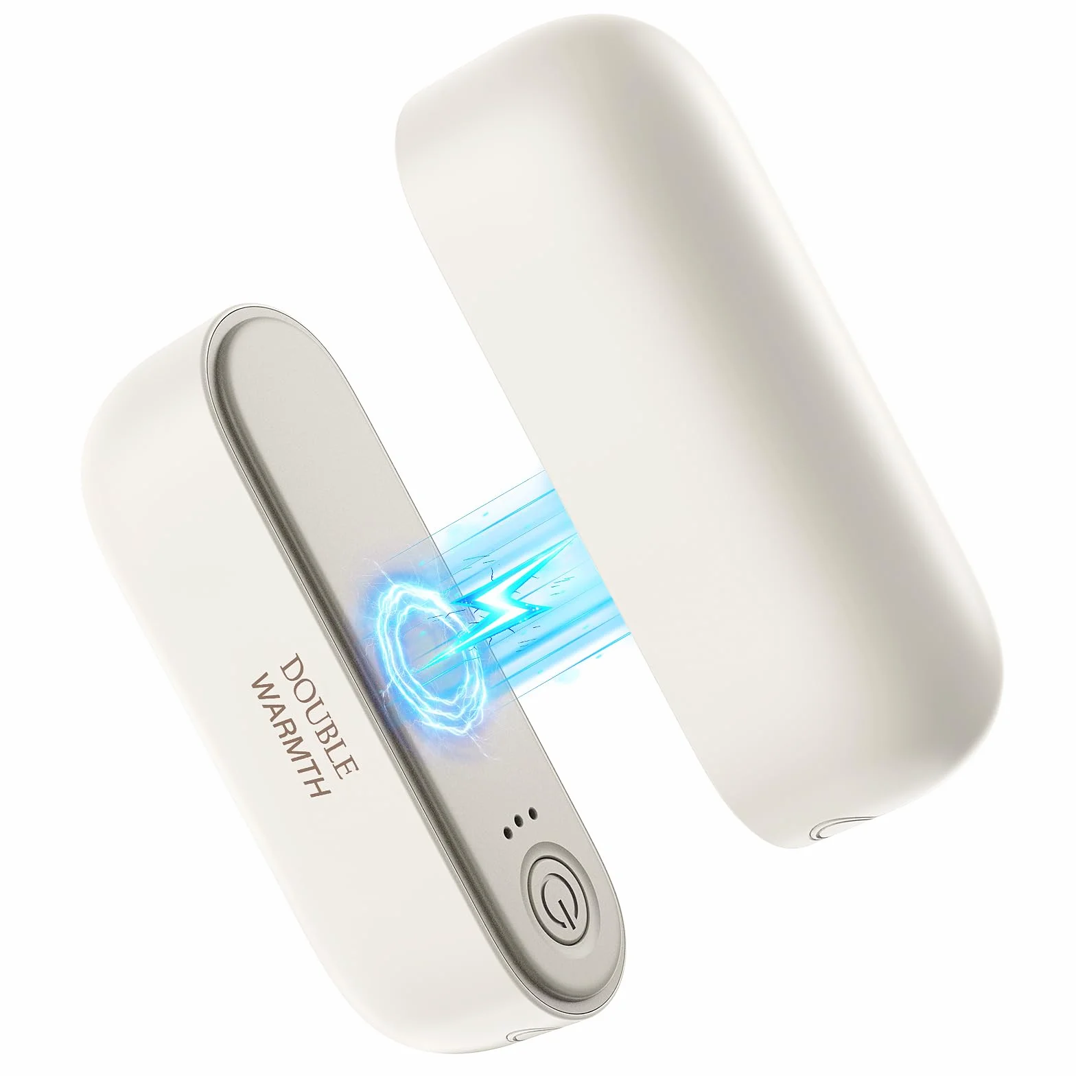 2-częściowy elektryczny ogrzewacz do rąk, ładowalny ogrzewacz do rąk, 6000 mAh dzielony magnetyczny, 3 poziomy ogrzewania powerbank USB Zimowe prezenty dla kobiet, mężczyzn, rodzin (Czarny)