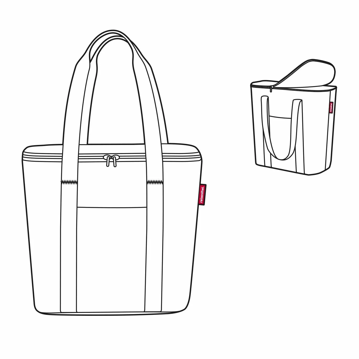reisenthel thermoshopper Twist Ocean torba chłodząca na zakupy lub piknik z 2 paskami do noszenia, wykonana z wodoodpornego materiału, kolor: czarny
