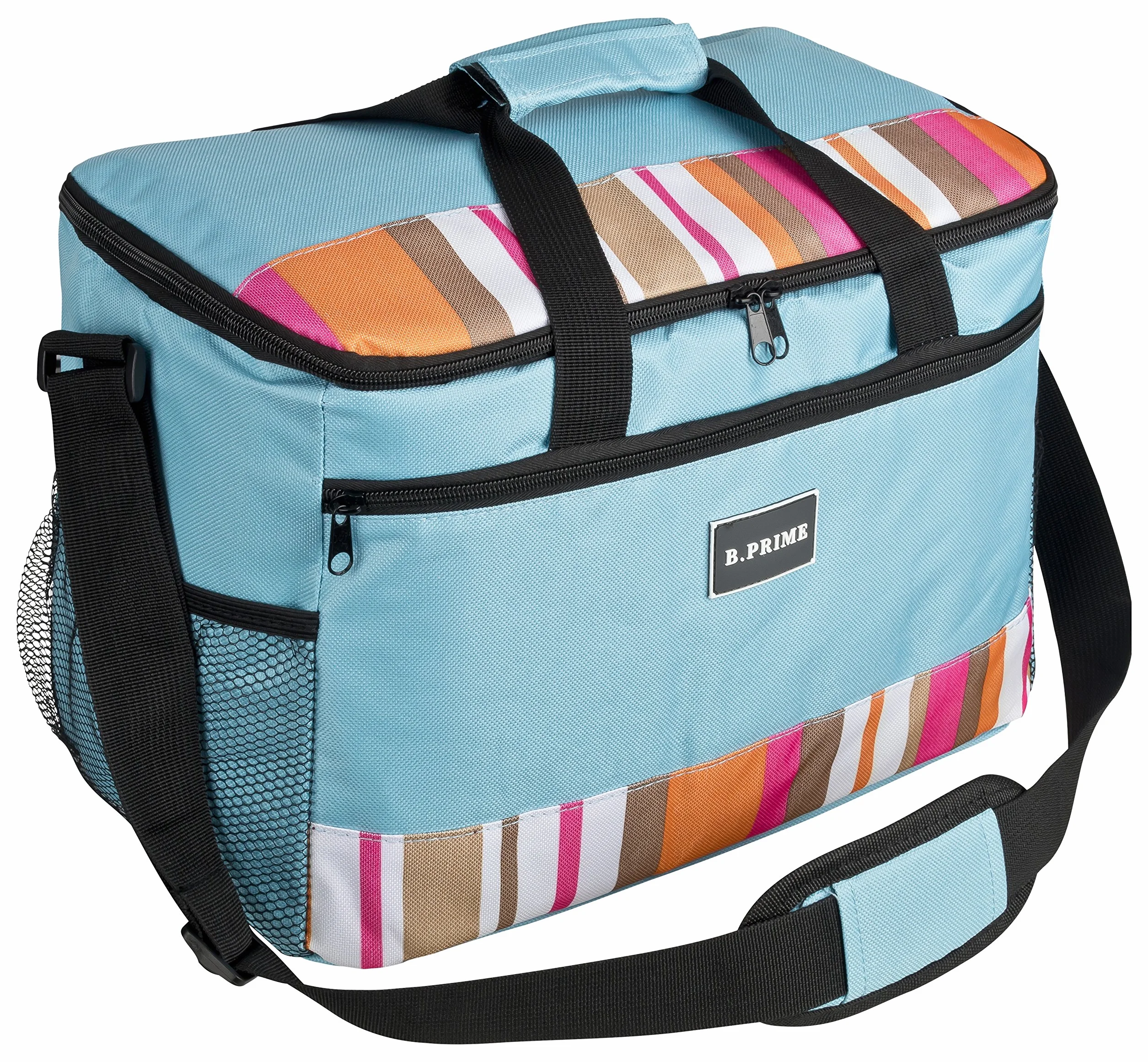 B.PRIME – torba chłodząca Classic 20 l – 36 x 26 x 22 cm – torba termiczna – piknikowa – lodówka turystyczna – torba na lód – na camping – podróżna – na zakupy – do samochodu