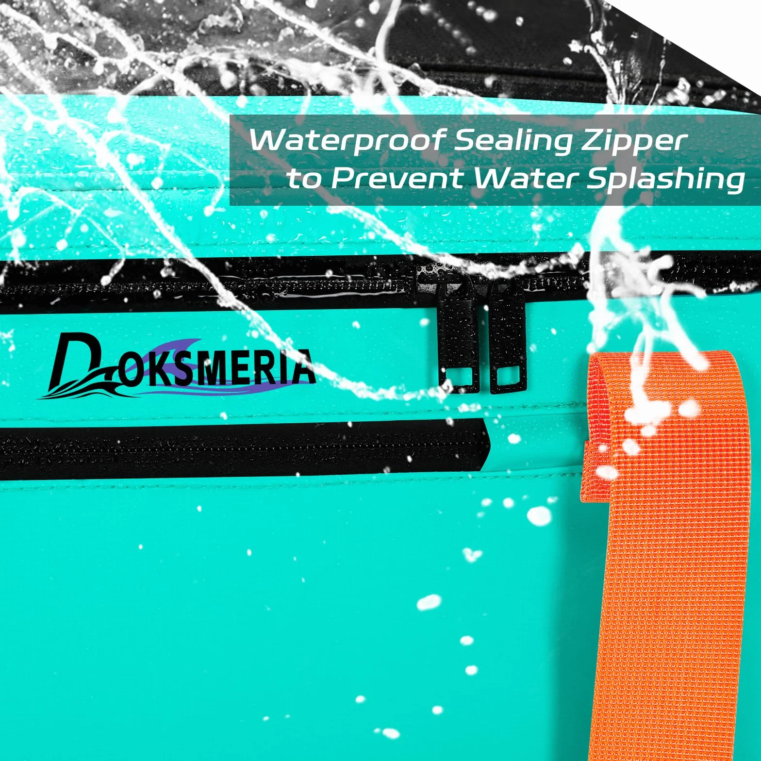 Paddle Board Cooler wodoszczelny, Super Capacity SUP Paddleboard Deck Cooler z paskiem na ramię i 6 elastycznymi klipsami na linki, torba na akcesoria do deski SUP i kajaka