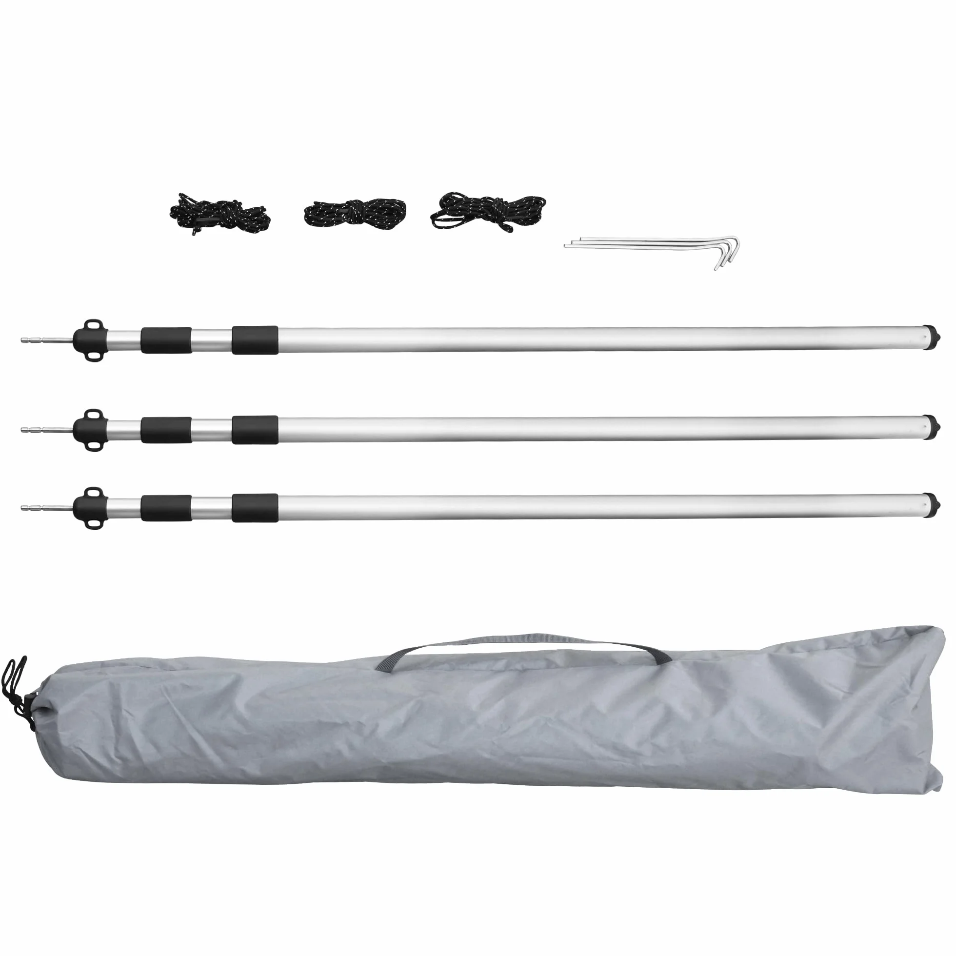 your GEAR Żagiel przeciwsłoneczny do przyczep kempingowych, 4,5 x 2,4 m, dach przeciwsłoneczny, w zestawie drążki do ustawiania, wodoszczelny, 5000 mm