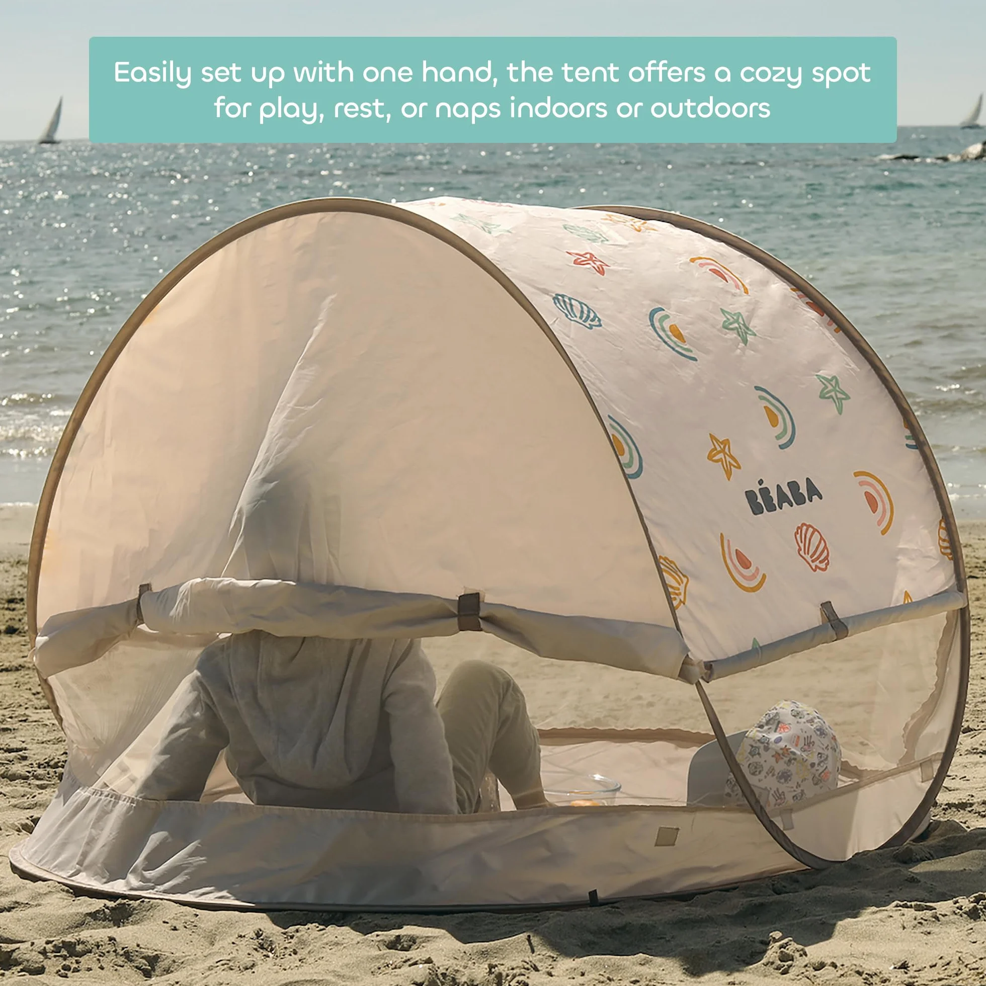 Béaba 930372 Namiot Plażowy, Wielokolorowy, 60 cm
