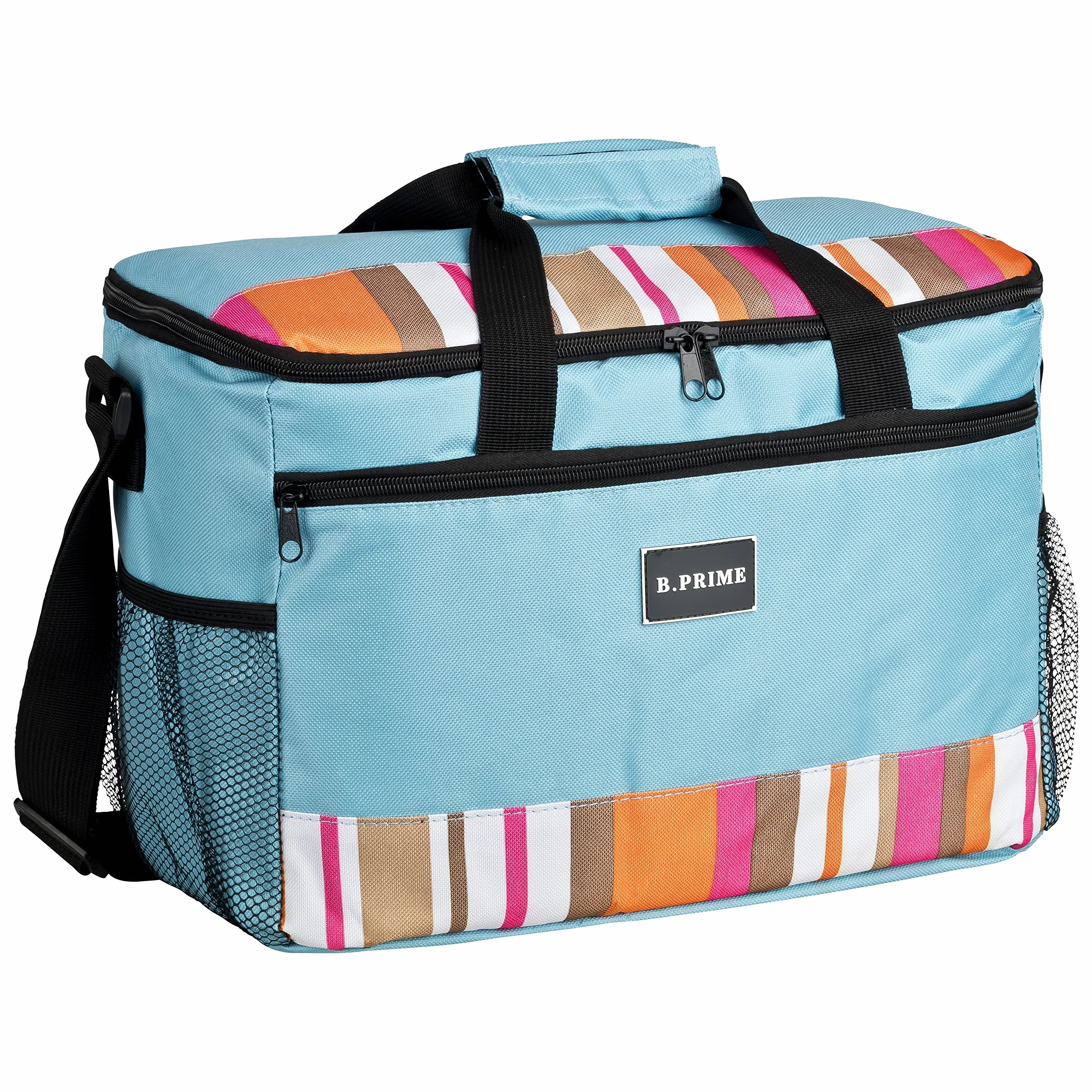 B.PRIME – torba chłodząca Classic 20 l – 36 x 26 x 22 cm – torba termiczna – piknikowa – lodówka turystyczna – torba na lód – na camping – podróżna – na zakupy – do samochodu