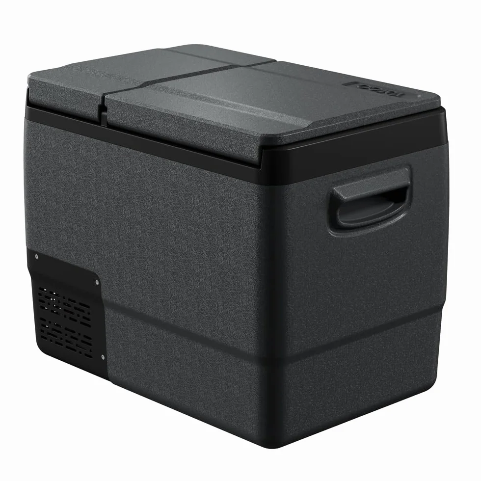 Yolco DX40 Space Grey lodówka kompresorowa 39 l – mobilna lodówka i zamrażarka, sterowanie za pomocą aplikacji, Dual-Zone, praca 12/24 V i 230 V, cicha i energooszczędna, idealna na kemping, do