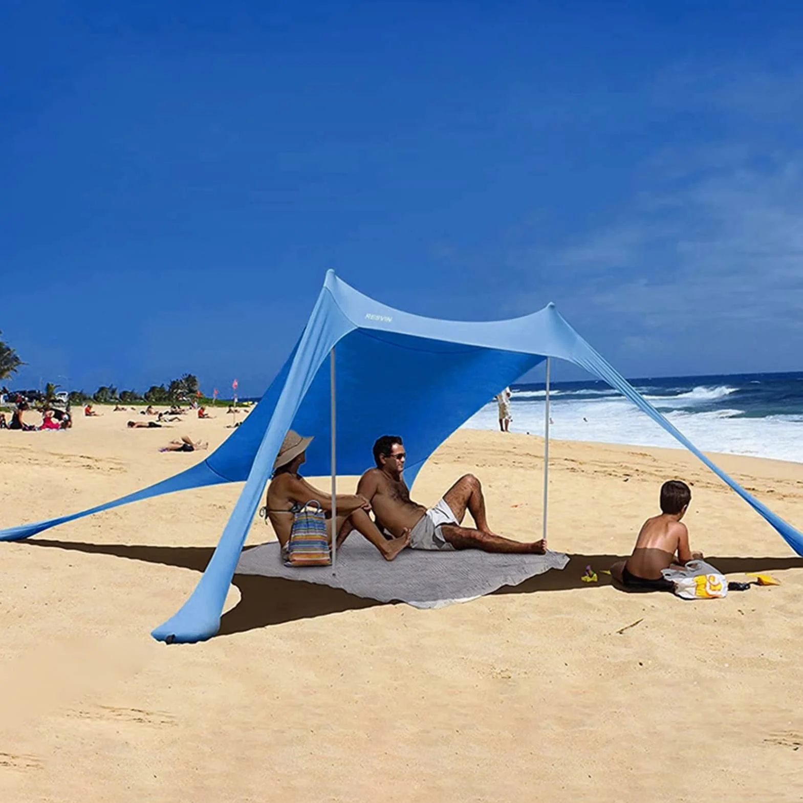 Beach namiot plażowy, ochrona przed promieniowaniem UV, dach przeciwsłoneczny, żagiel przeciwsłoneczny na plażę, kemping, przenośny, rodzinny namiot plażowy, ochrona przed słońcem, muszla plażowa z